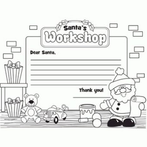 Letter To Santa Coloring Page - Part 1